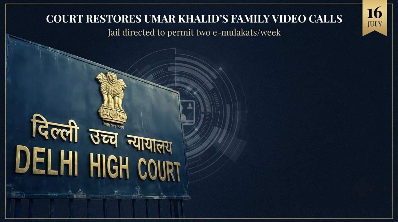 Delhi Court Restores Two Weekly Video Calls for Umar Khalid