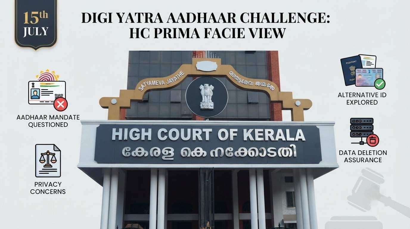 Aadhaar Not Mandatory For Digi Yatra Registration If Other ID Proof Available: Kerala High Court's Prima Facie View
