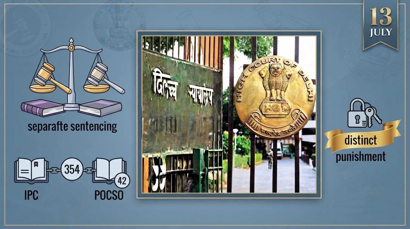 Delhi High Court Clarifies Scope of Section 42 POCSO Act in Relation to IPC Section 354