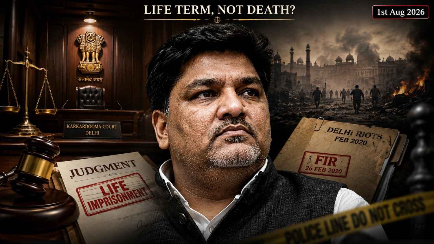 Delhi Sessions Court Sentences Tahir Hussain and Four Others to Life Imprisonment for Murder of IB Officer Ankit Sharma