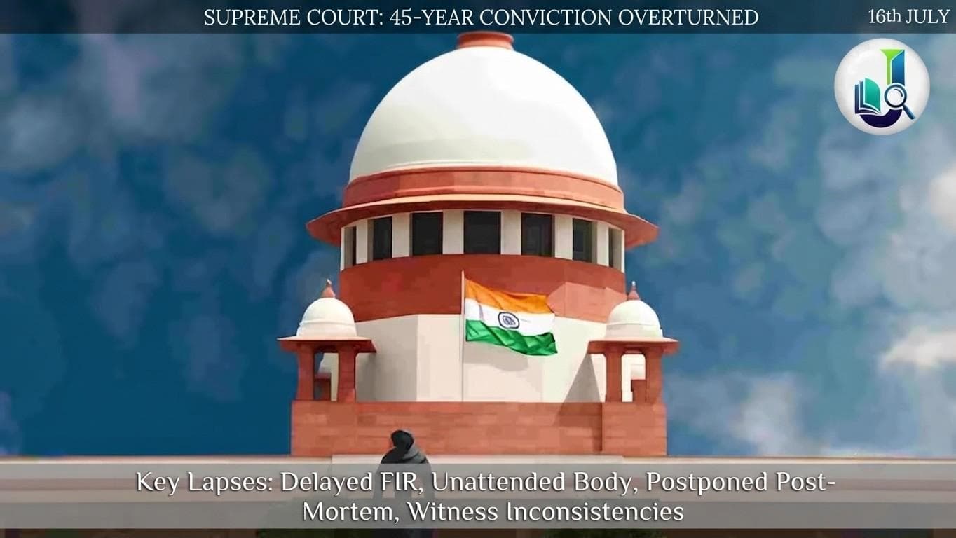 Supreme Court Acquits Three Men in 1977 Murder Case