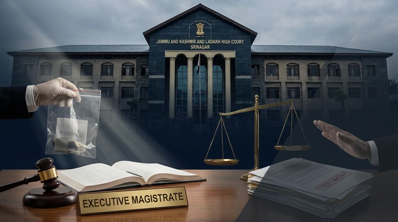 J&K&L High Court: Magistrate's Presence Cannot Validate Search If His Testimony on Source of Recovery Is Disregarded Under NDPS Act
