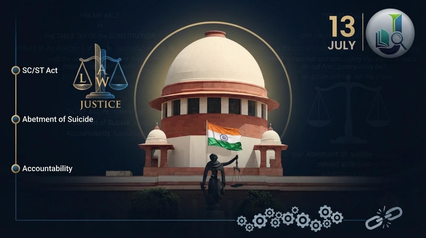 Supreme Court Refuses Anticipatory Bail to Professor in Kerala Student Suicide Case