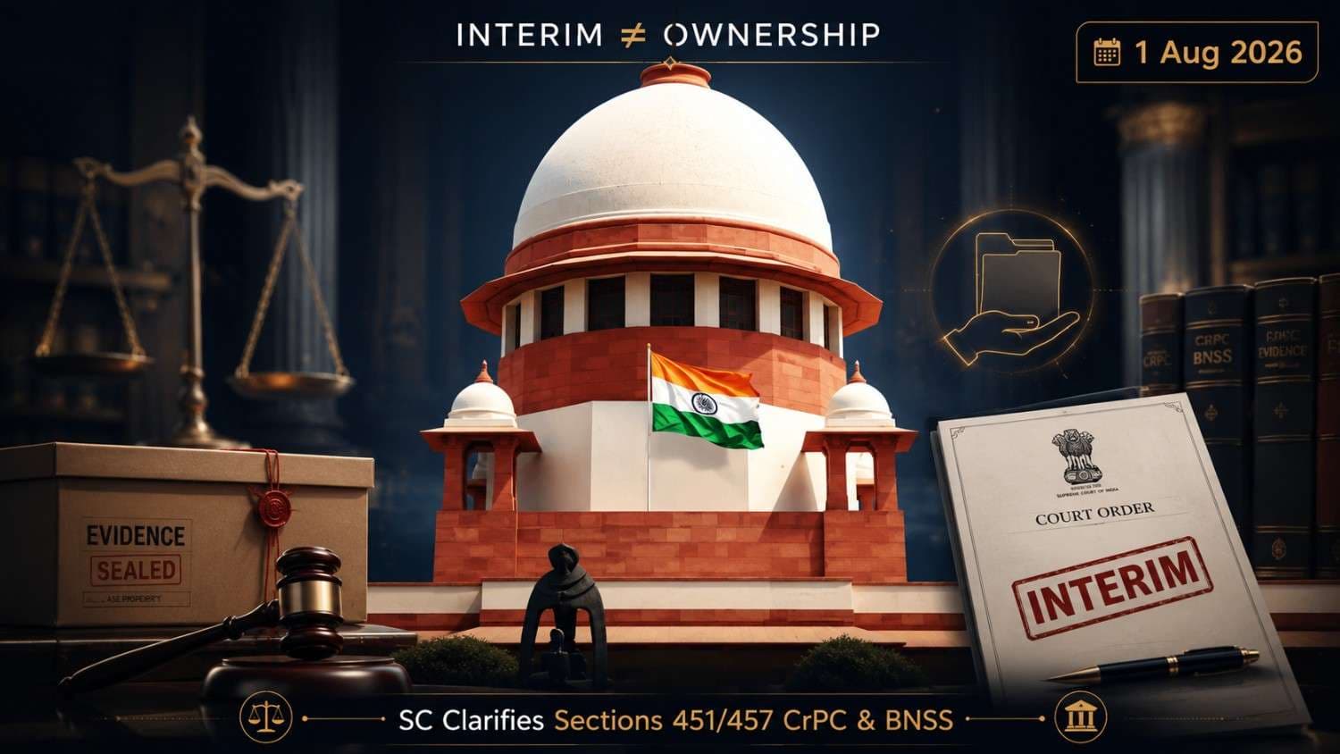 Supreme Court Clarifies Scope of Interim Release Power under Sections 451/457 CrPC