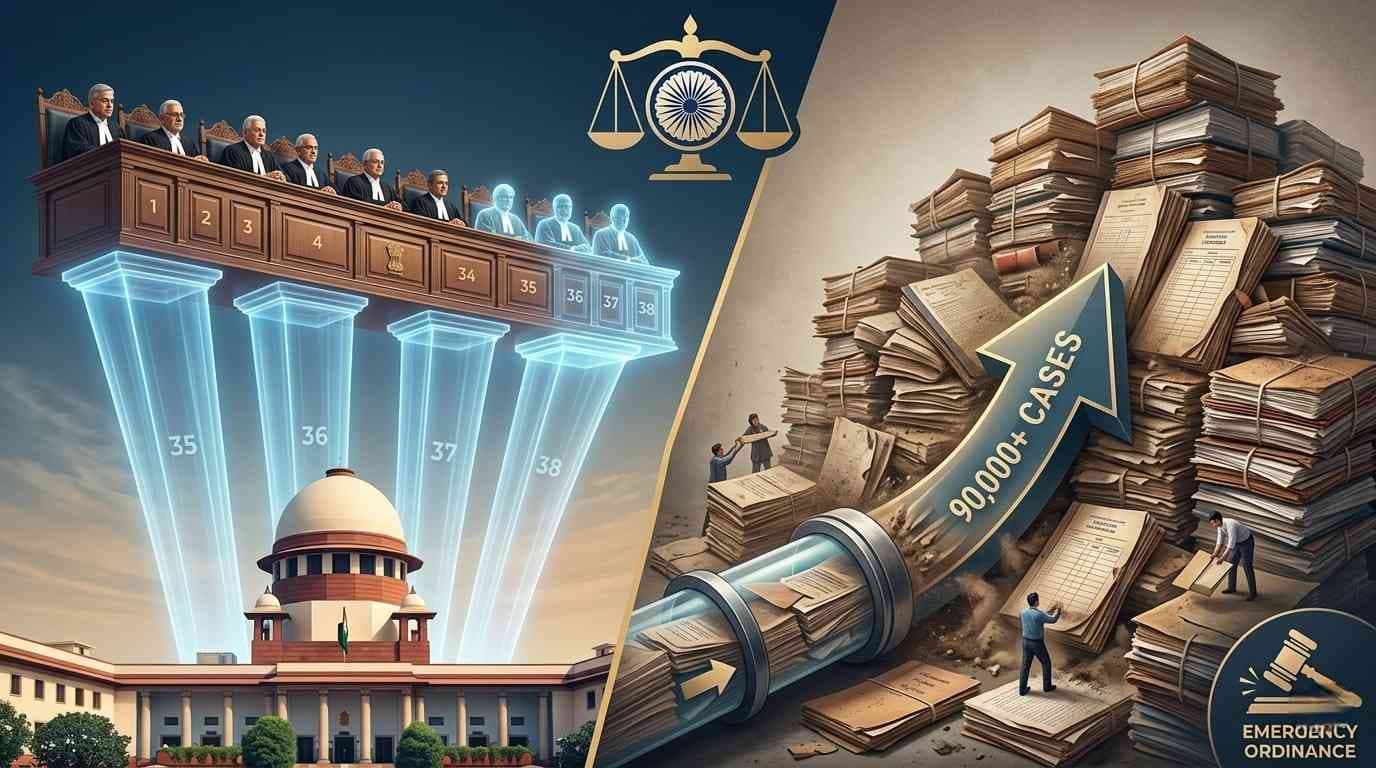 India Raises Supreme Court Judge Strength to 38 via Presidential Ordinance