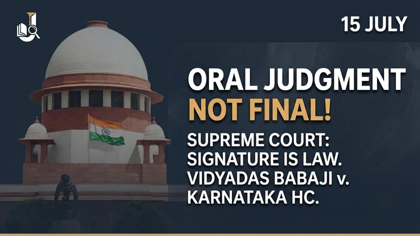 Supreme Court Clarifies That Oral Pronouncement of Judgment Is Not Final Until Signed