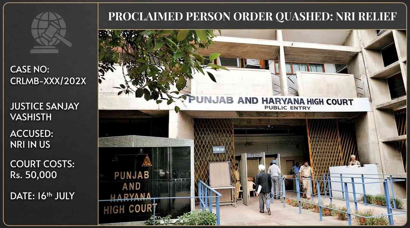 Punjab and Haryana High Court Sets Aside Proclaimed Person Order Against NRI Woman