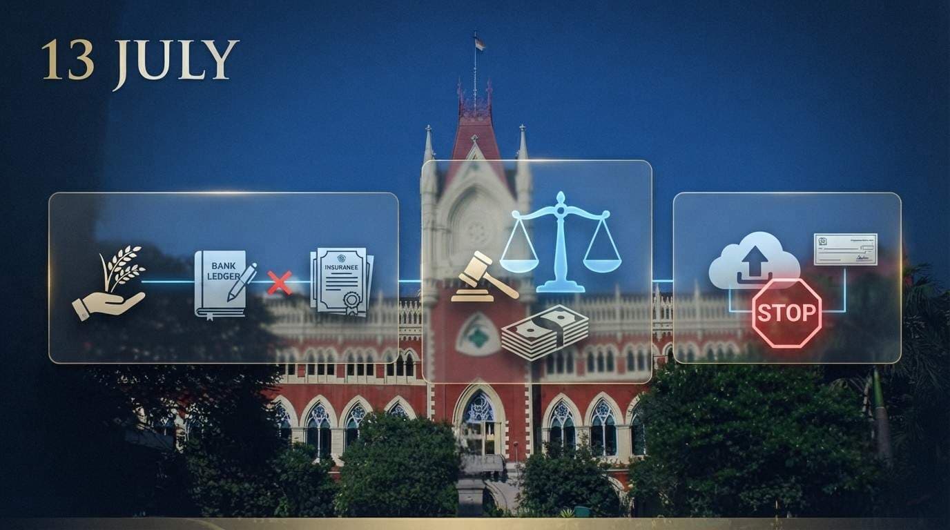 Calcutta High Court Holds Punjab National Bank Liable to Compensate Farmers for Crop Insurance Failure