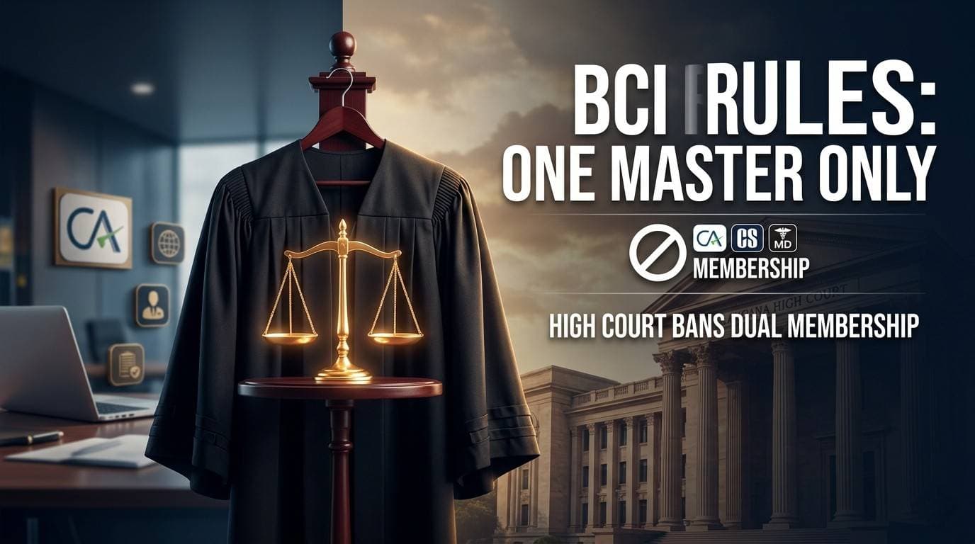 The Monopoly of the Bar: Telangana HC Upholds BCI’s "Exclusive" Membership Rule