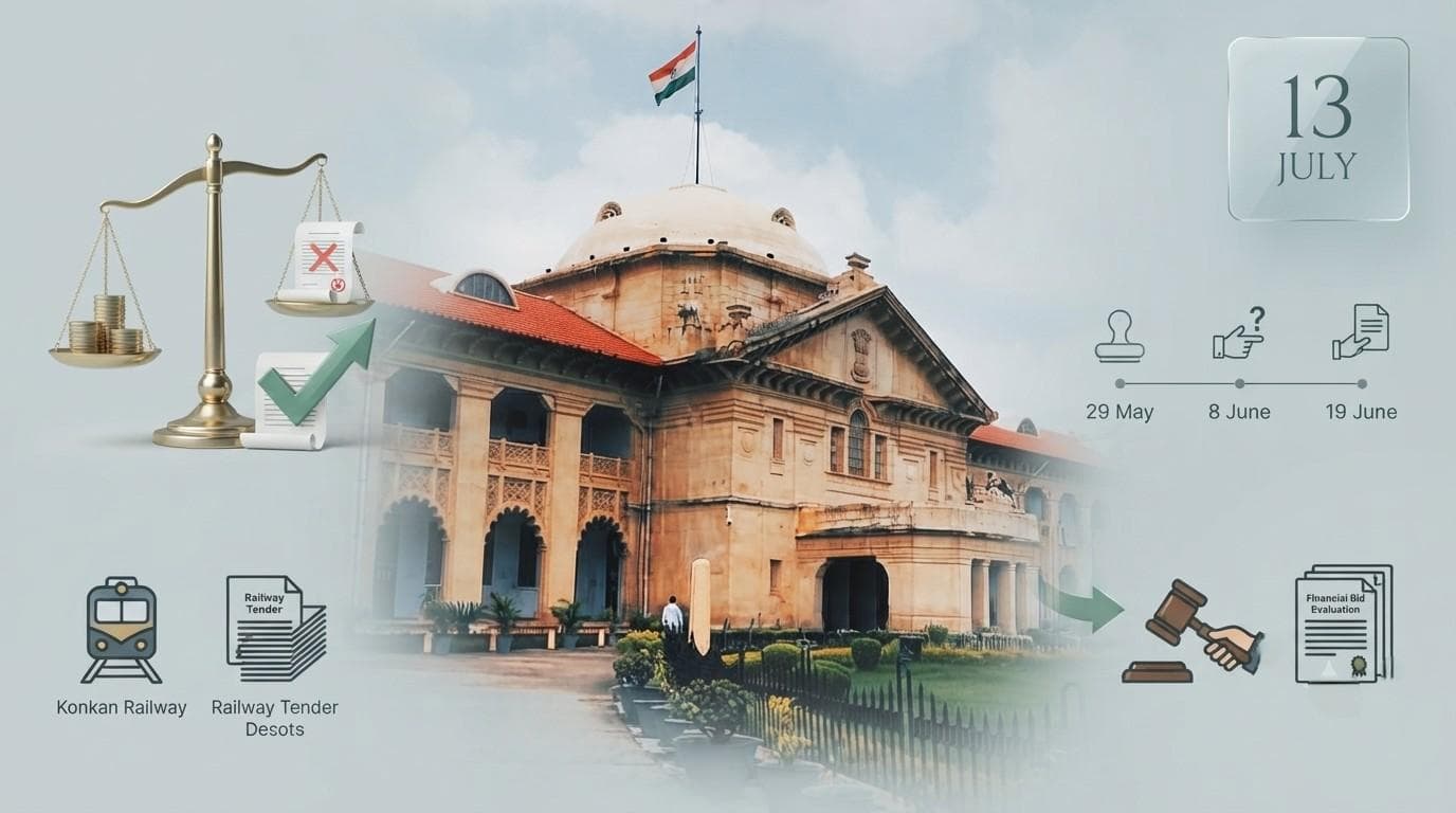 Allahabad High Court Sets Aside North Eastern Railway’s Rejection of Konkan Railway’s Bid