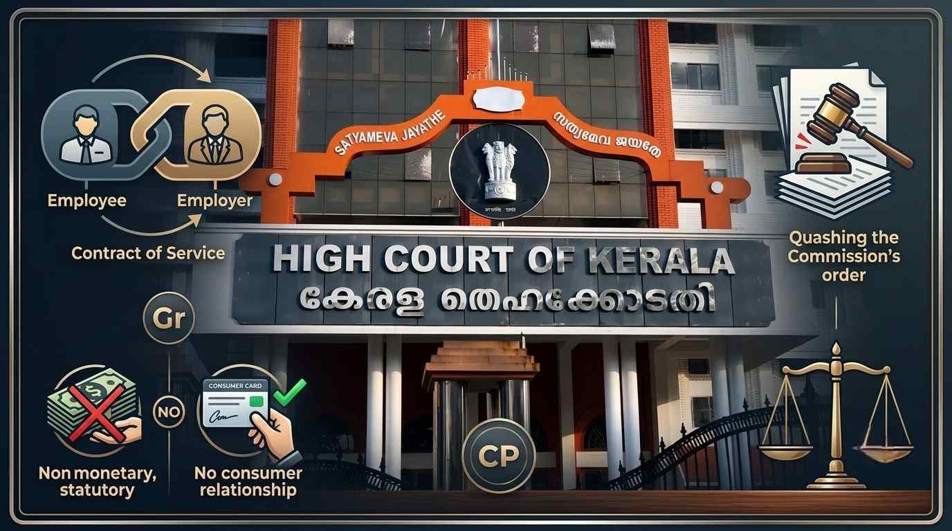 Employee Cannot Invoke Consumer Forum For Gratuity Claims Against Employer: Kerala High Court
