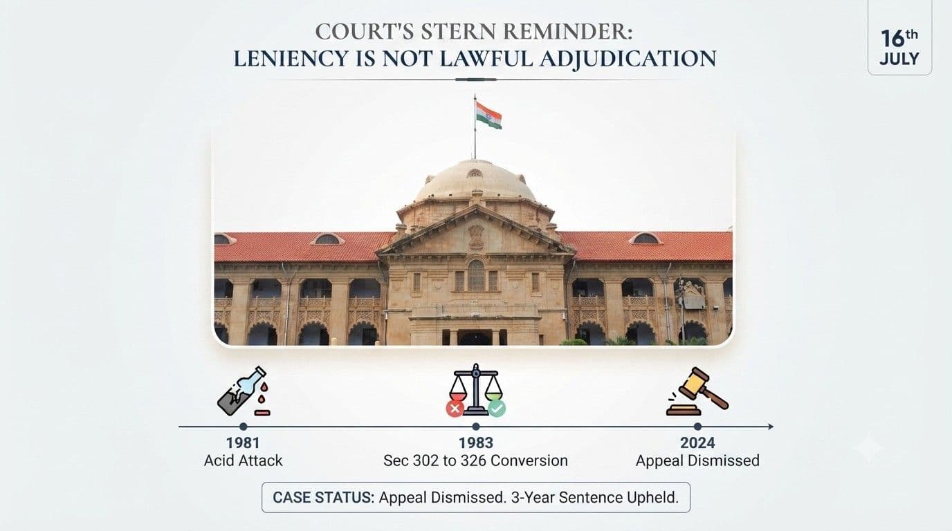 Allahabad High Court Expresses Anguish Over Lenient Sentence in 1981 Acid Attack Case