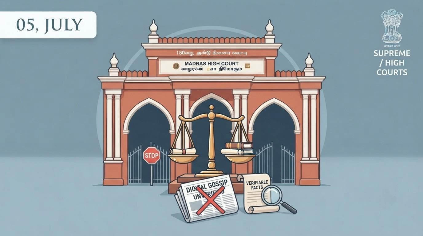 Madras High Court Dismisses PIL Based on Unverified Media Reports