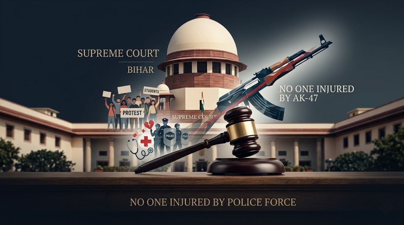 Bihar Government Denies Use of Excessive Force in Student Protests, Claims AK-47 Fired Only in Air