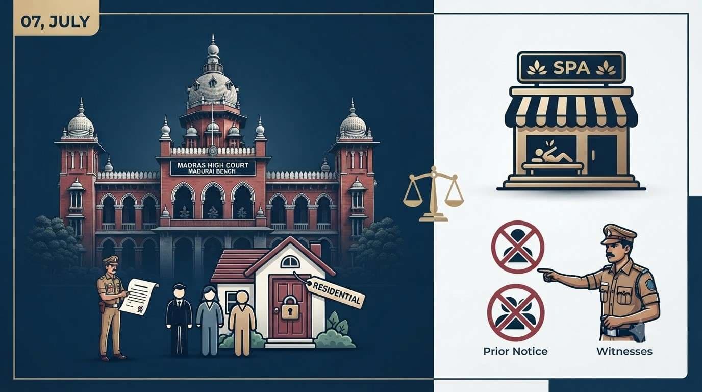 Madras High Court Clarifies Scope of Search Safeguards Under Immoral Traffic (Prevention) Act