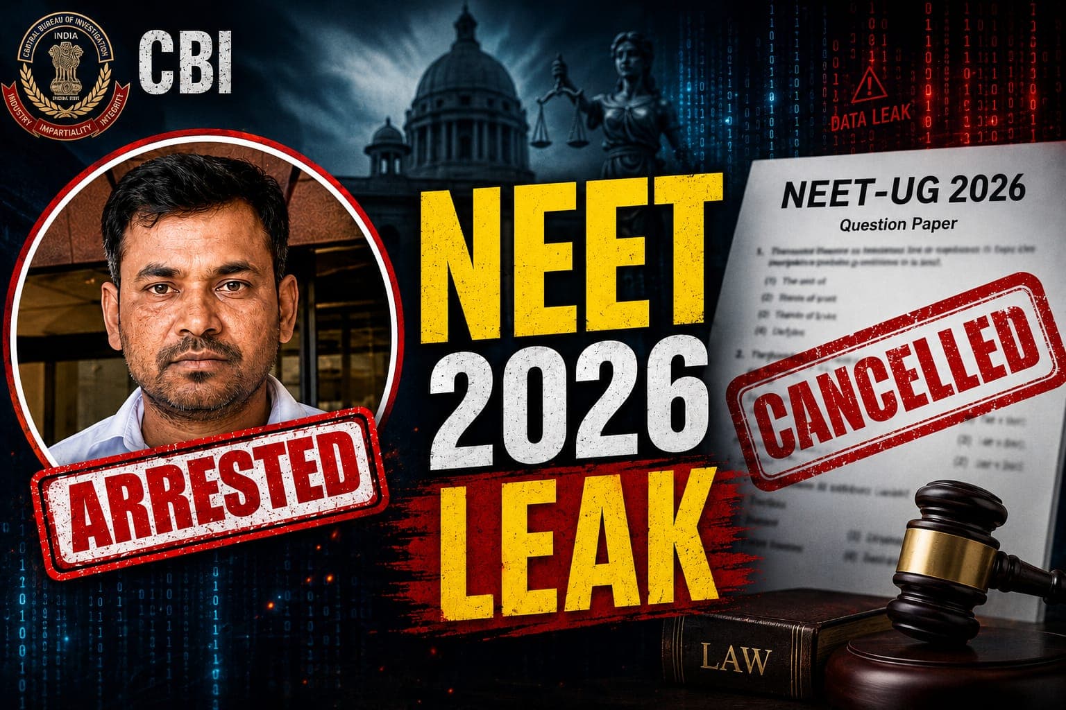 NEET-UG 2026 Leak: CBI Probe Intensifies as 'Mastermind' Dinesh Biwal and Brother Arrested in ₹30 Lakh Deal