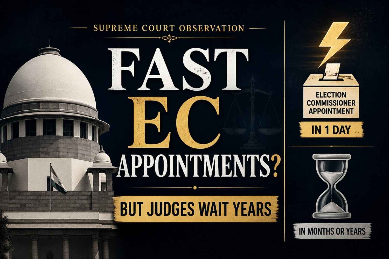 Why Do Judges Wait While EC Appointments Happen Fast?