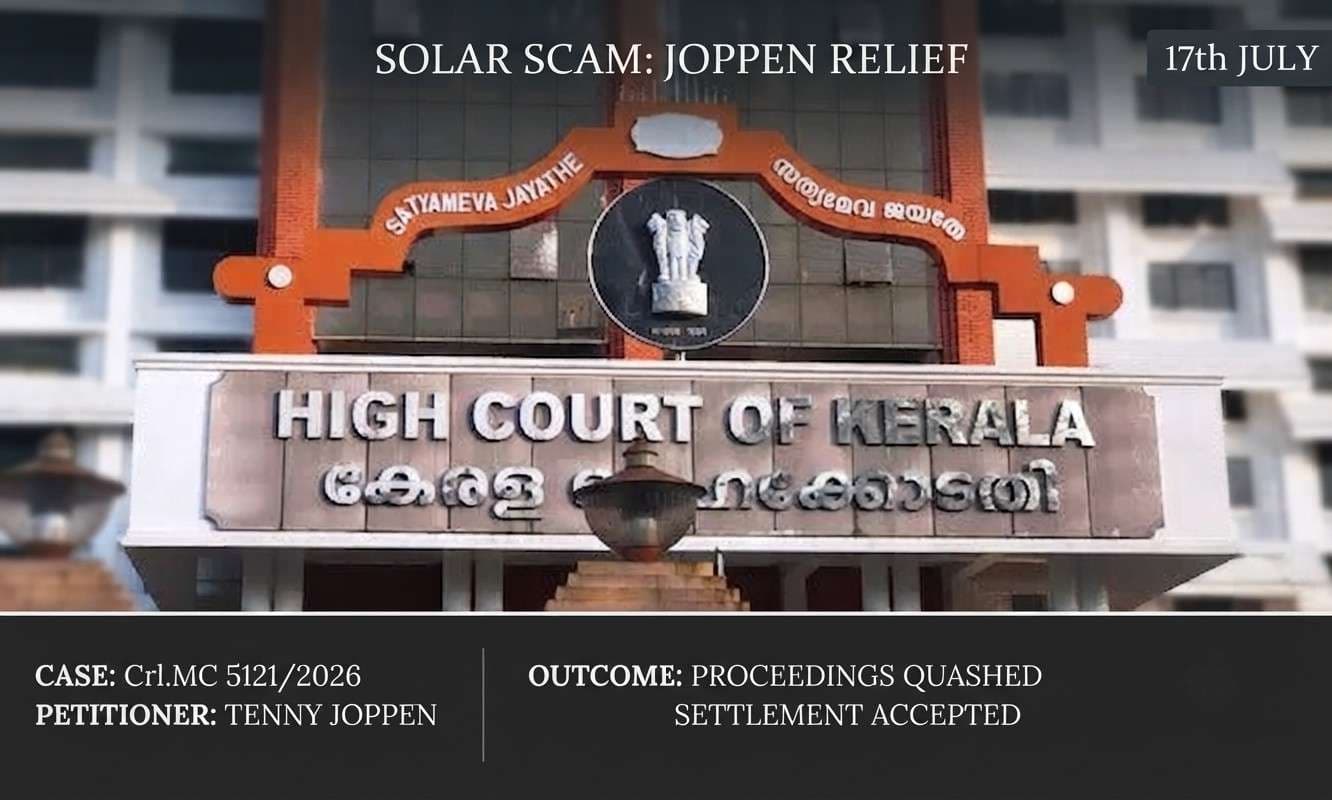 Kerala High Court Quashes Criminal Proceedings Against Former Chief Minister’s Staff in Solar Scam Case