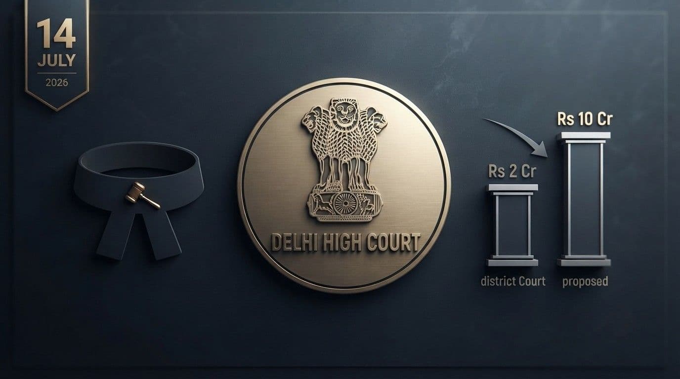 Delhi High Court Bar Association Calls for Work Abstention Over Proposed Increase in District Courts' Pecuniary Jurisdiction