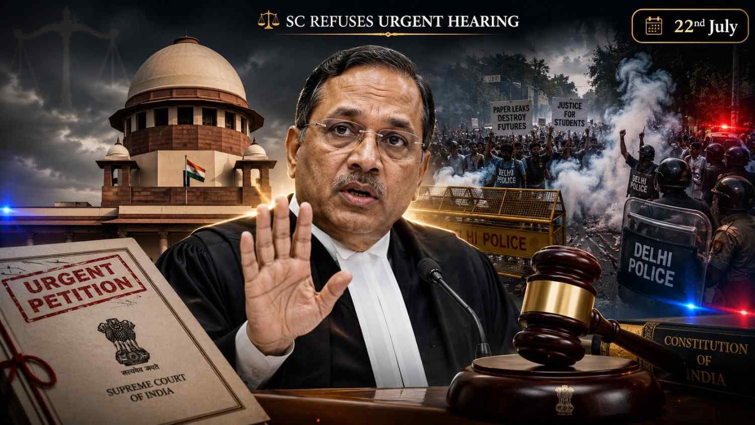 ​CJI Surya Kant Refuses Urgent Hearing on Student Protests and Police Action
