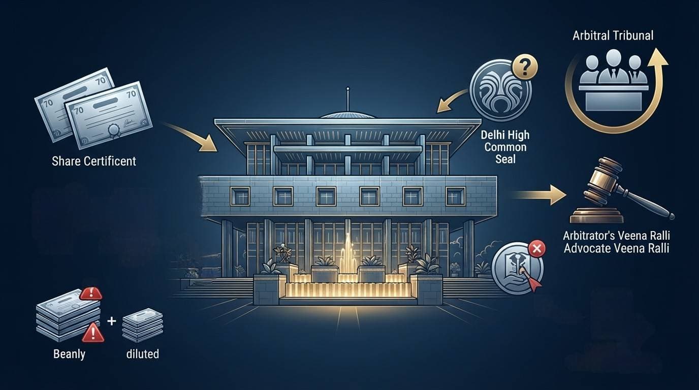 Delhi High Court Refuses to Exclude Beanly from Arbitration in Share Transfer Dispute