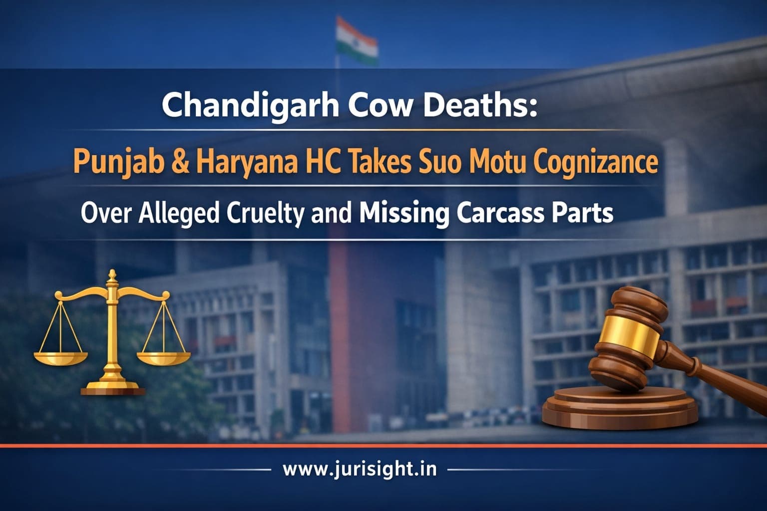 Chandigarh Cow Deaths: Punjab & Haryana HC Takes Suo Motu Cognizance Over Alleged Cruelty and Missing Carcass Parts