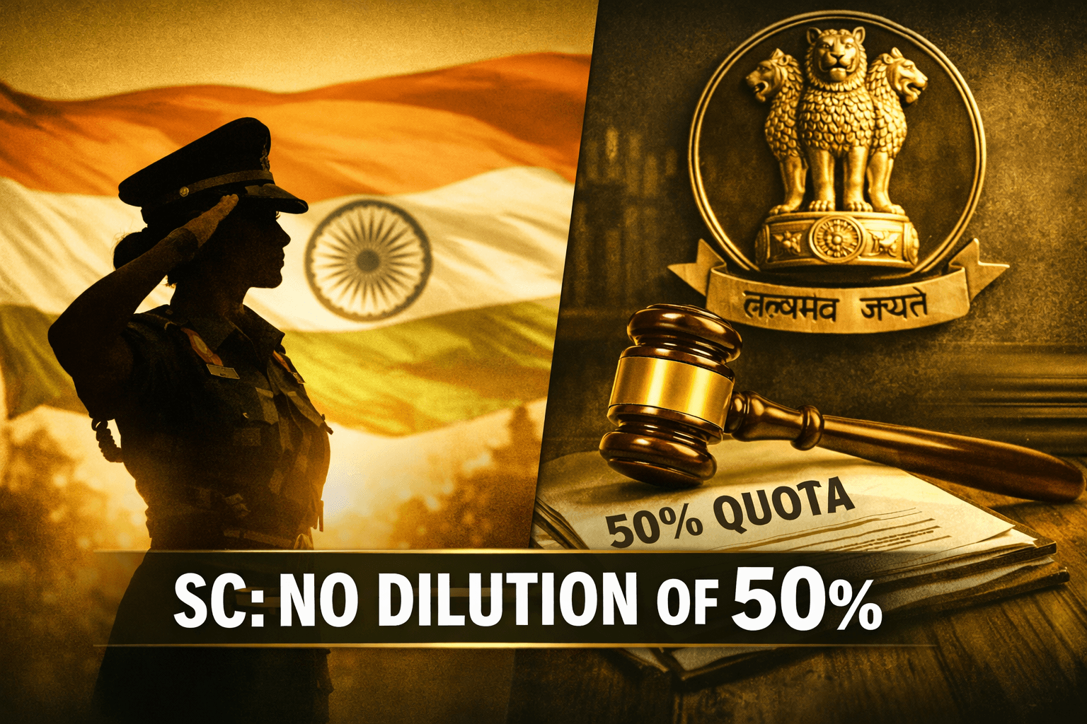 SC Stands Firm on Gender Parity: Rejects Centre’s Plea to Dilute 50% Women Quota in Army JAG Branch