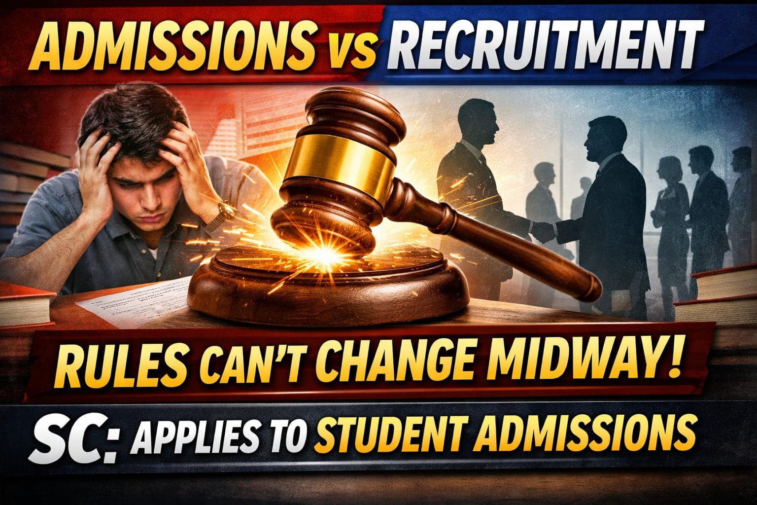 Admissions vs Recruitment: SC Rules "Rules of Game Cannot Change Midway" Principle Applies Equally to Student Admissions