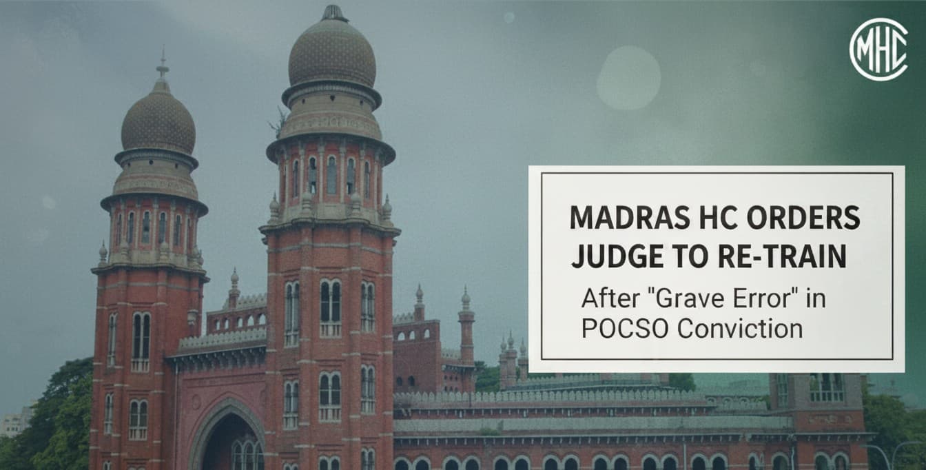 Back to School: Madras HC Orders Judge to Re-Train After 'Grave Error' in POCSO Conviction