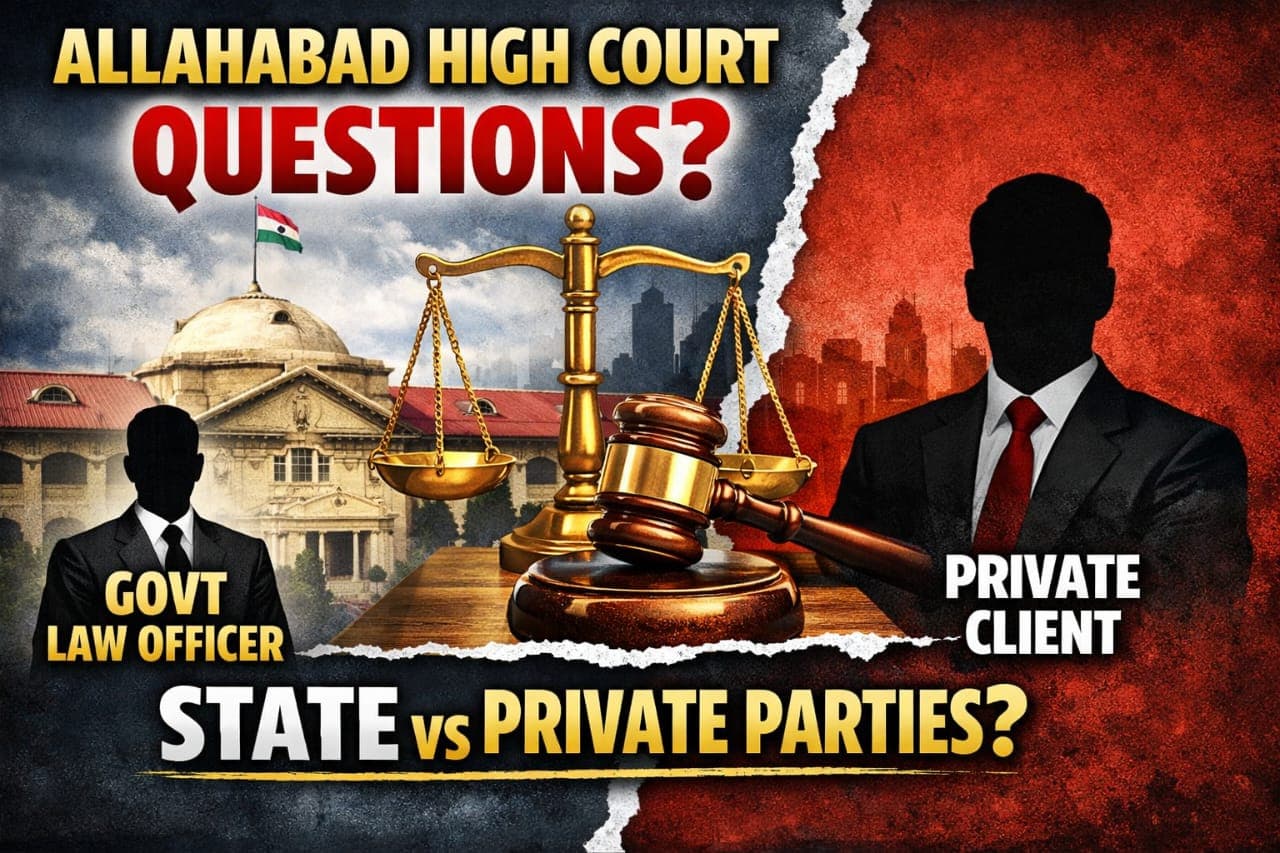 Allahabad High Court Questions Whether Government Law Officers Can Represent Private Parties When the State Is Involved