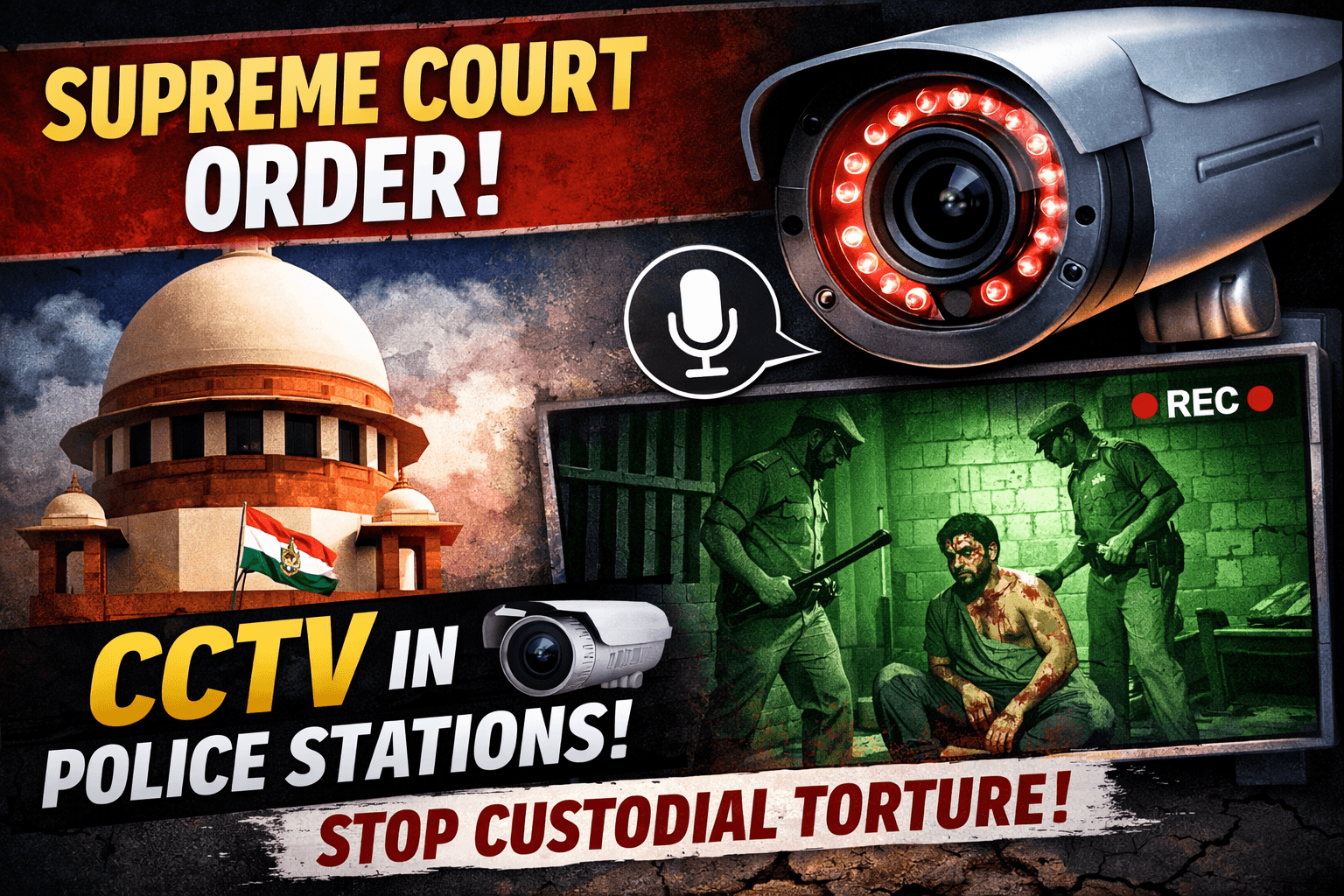 Supreme Court’s Landmark Order: CCTV Cameras with Night Vision and Audio Must in Every Police Station to Curb Custodial Torture