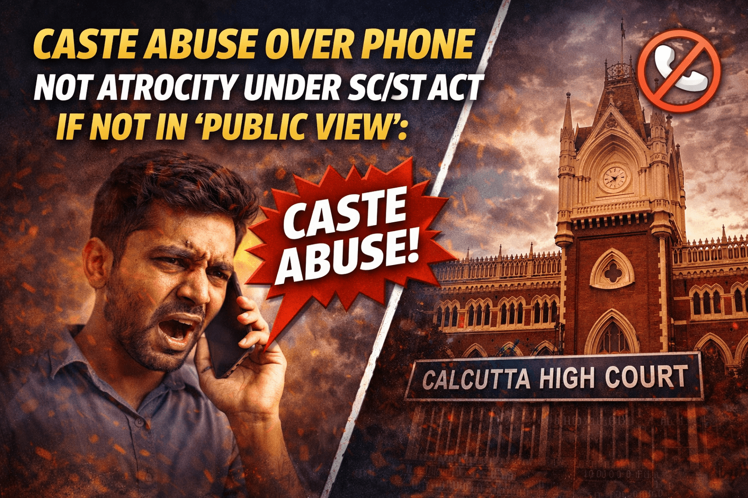 Caste Abuse Over Phone Not Atrocity Under SC/ST Act If Not In ‘Public View’: Calcutta High Court