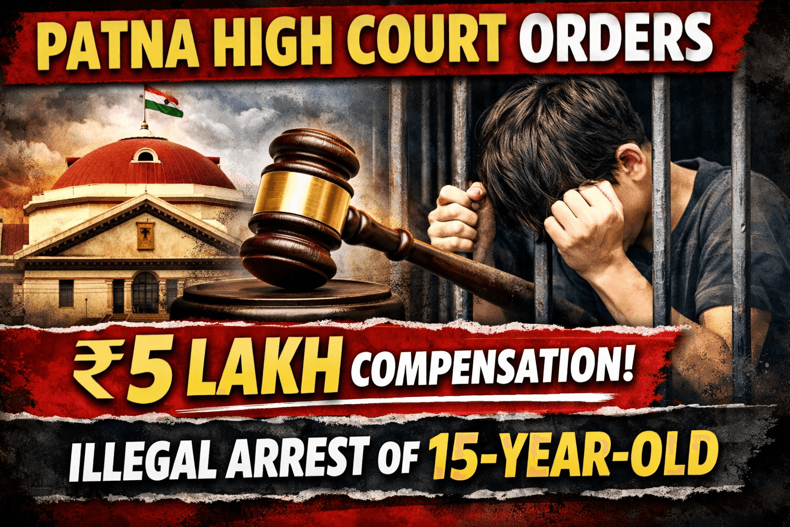 Patna High Court Orders ₹5 Lakh Compensation for Illegal Arrest of 15-Year-Old Juvenile