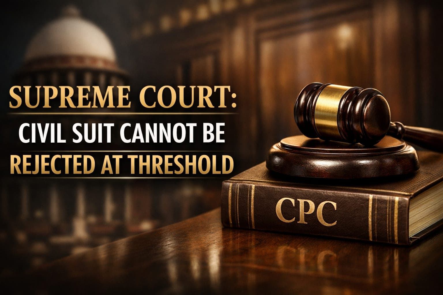 SC: Civil Suit Alleging Coercion or Undue Influence Cannot Be Rejected at Threshold Under Order VII Rule 11 CPC