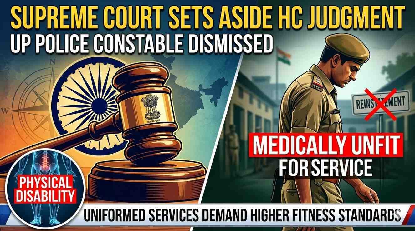 SC Restores Dismissal of Unfit UP Constable; Cites Higher Standards for Police