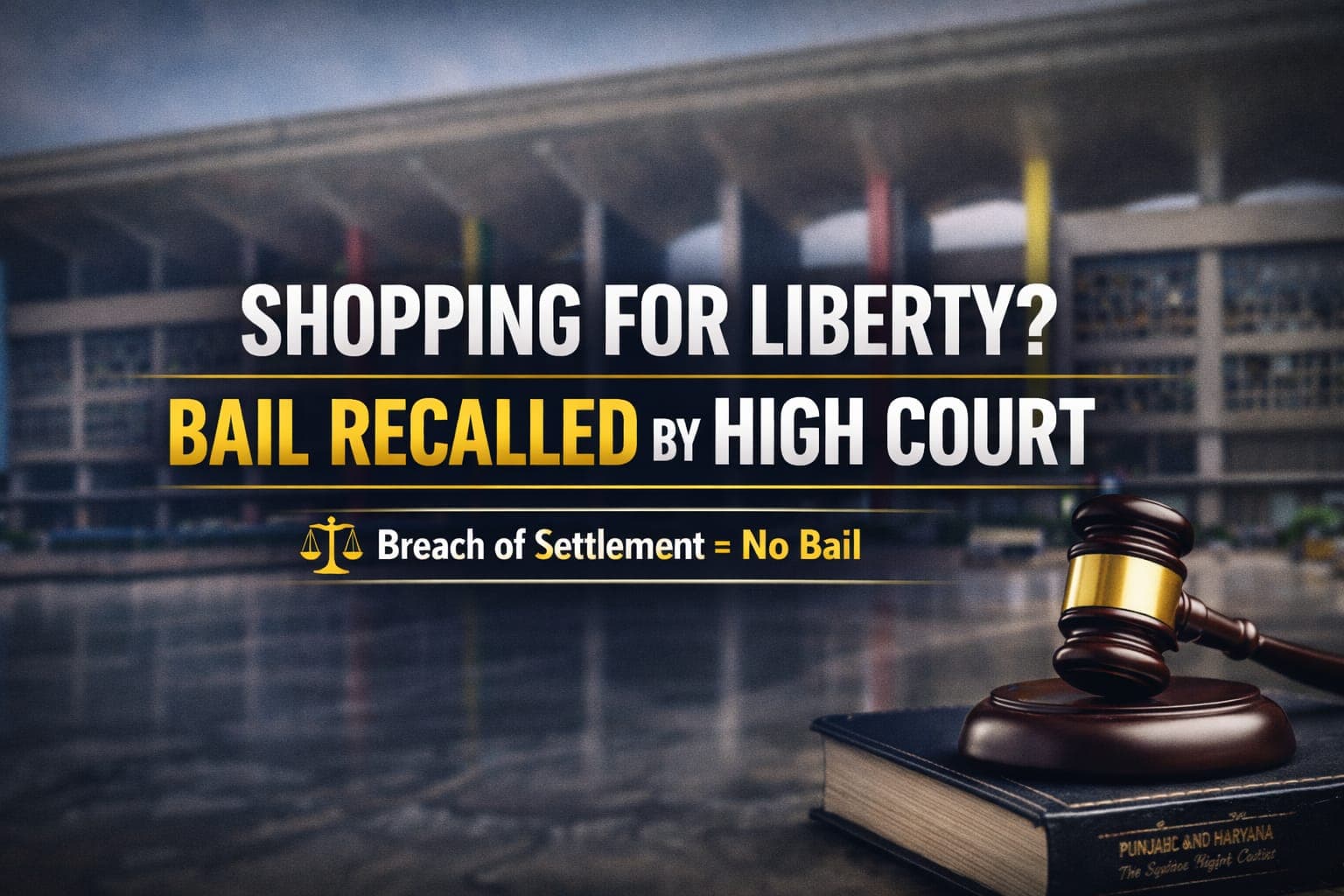 Can Anticipatory Bail Be Cancelled If Settlement Is Breached? Punjab & Haryana HC Explains