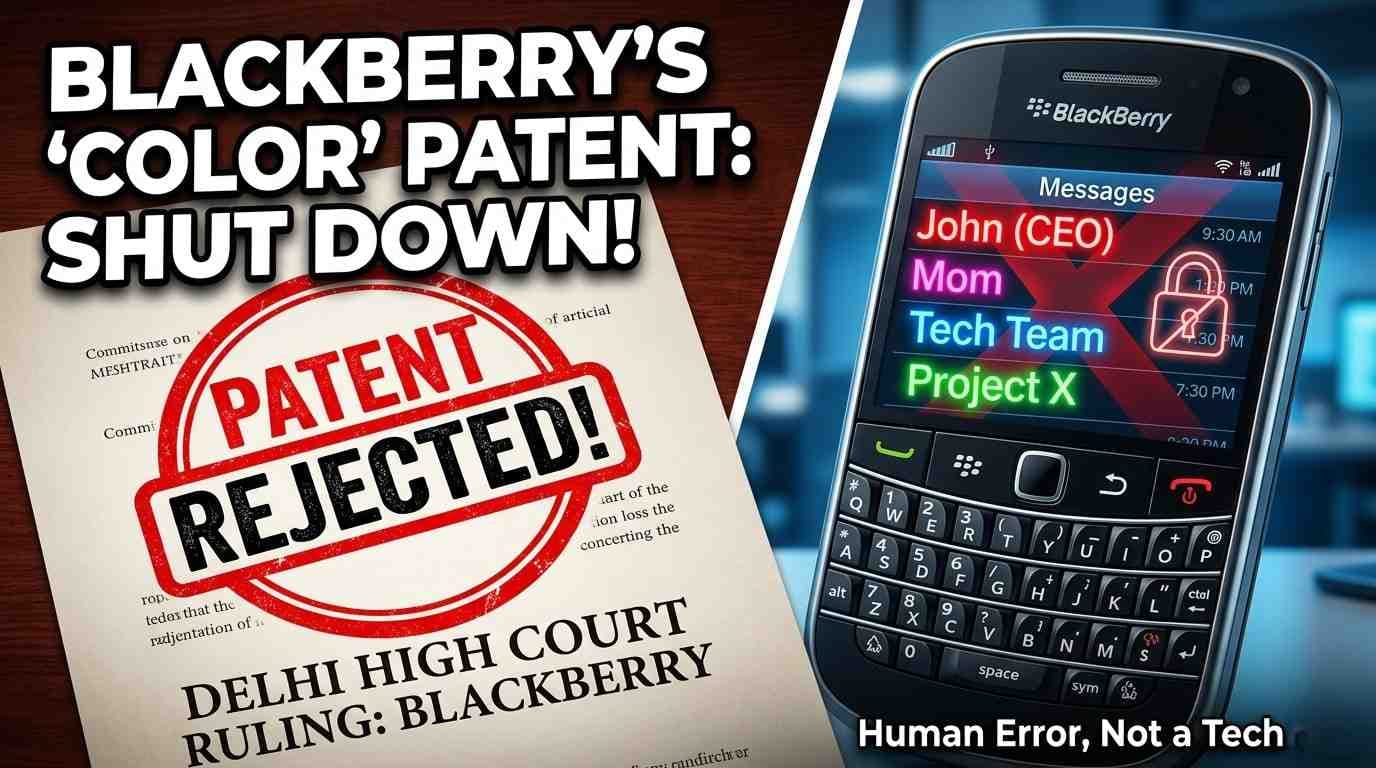 Delhi High Court Rejects BlackBerry Patent Claim for Colour-Coded Messaging