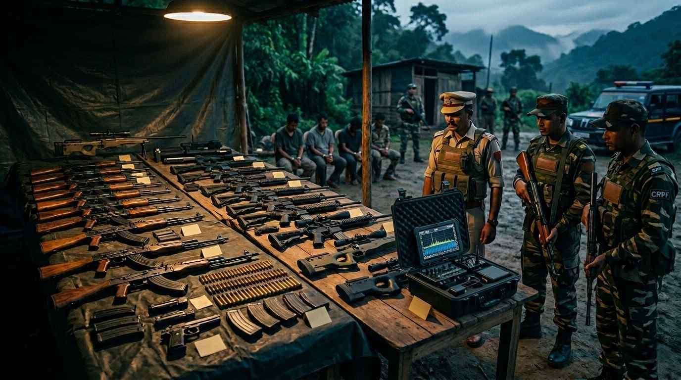 Massive Arms Seizure in Manipur: 60+ Weapons Recovered from Peace-Accord Group