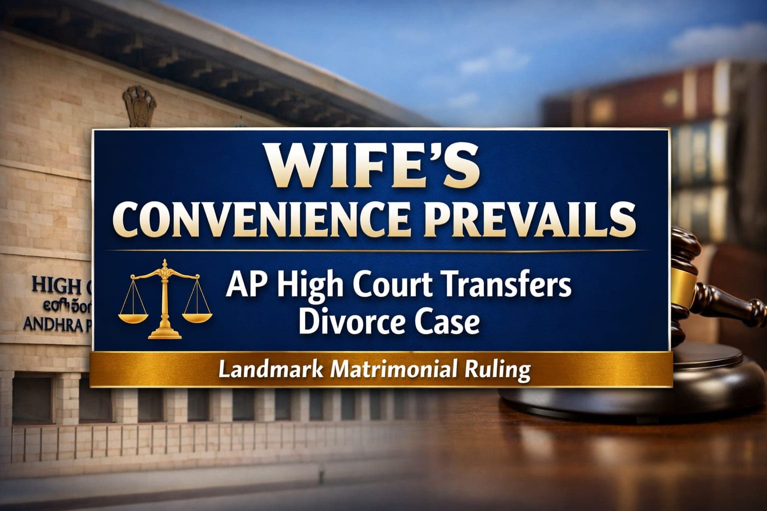 Convenience of Wife Overrides Inconvenience of Husband: Andhra Pradesh High Court Transfers Divorce Case