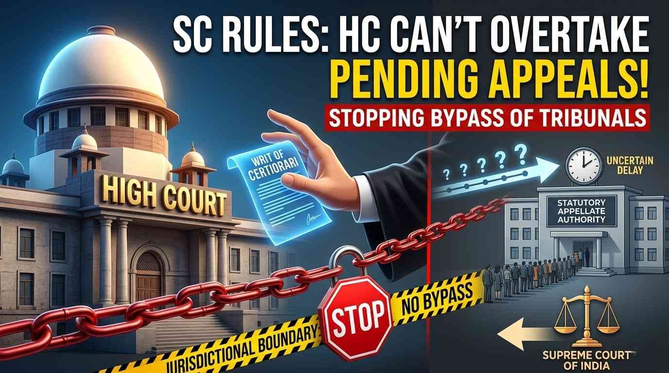 SC: High Courts Cannot Bypass Statutory Authorities Due to Delay