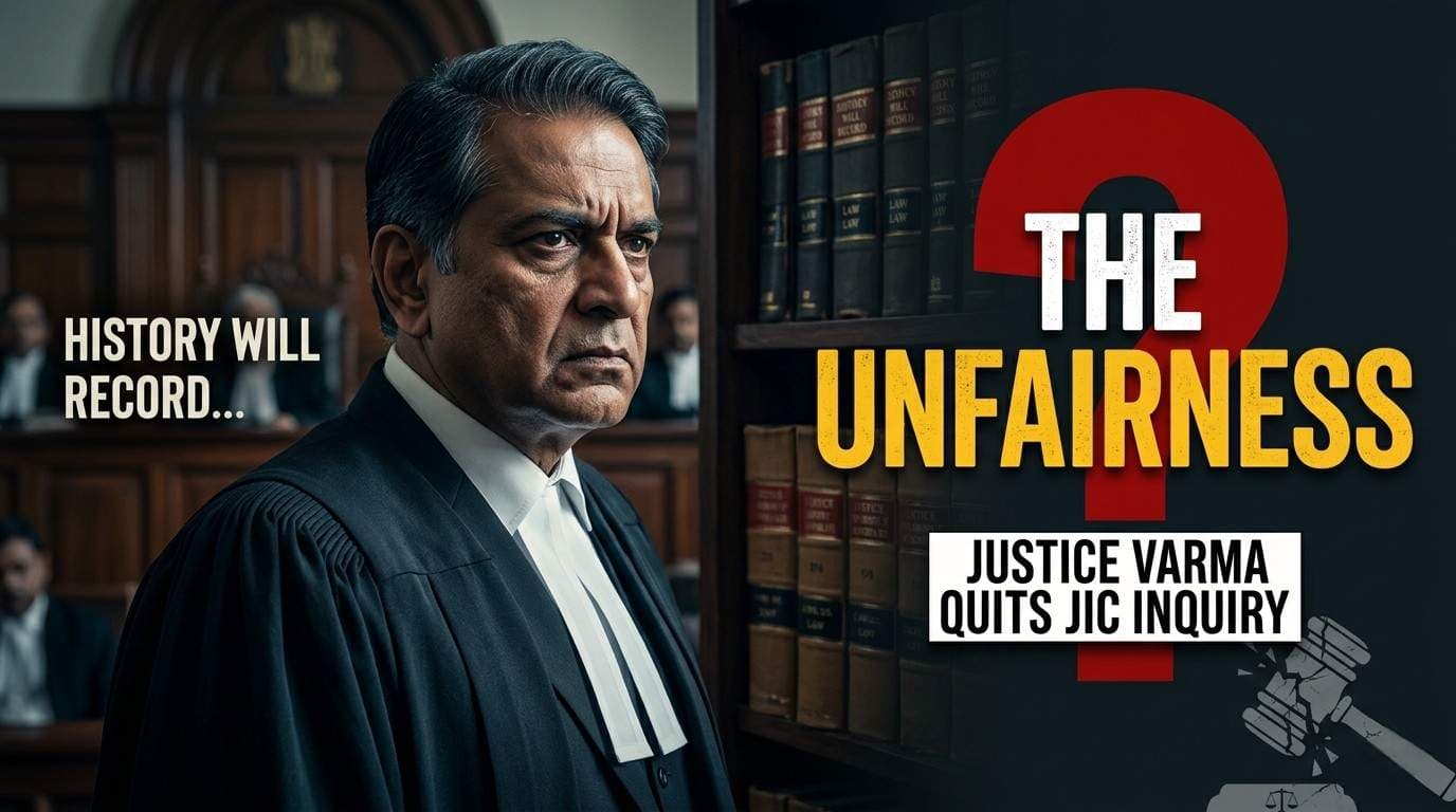 Justice Yashwant Varma Withdraws from Inquiry, Cites "Unfairness"
