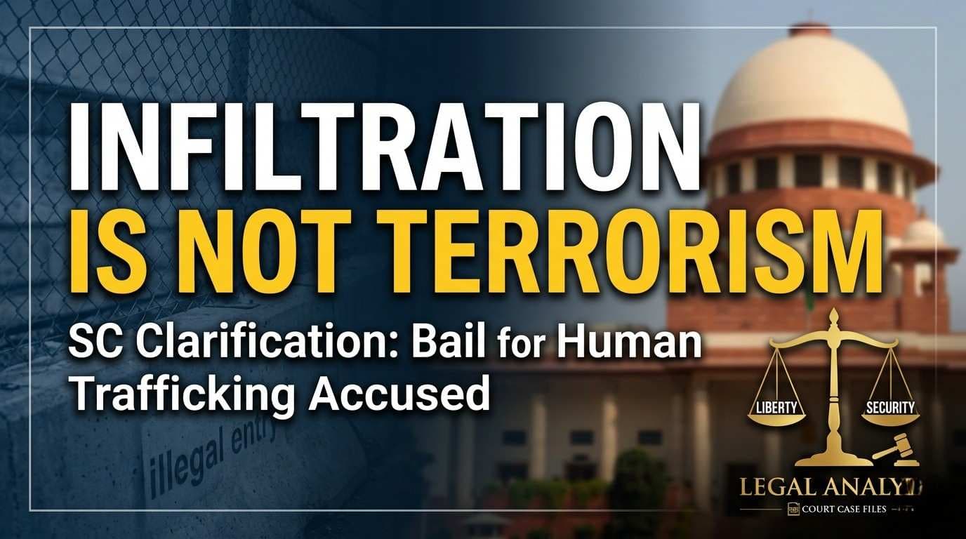 Supreme Court Grants Bail to Alleged Bangladeshi Trafficker: Infiltration vs. Terrorism