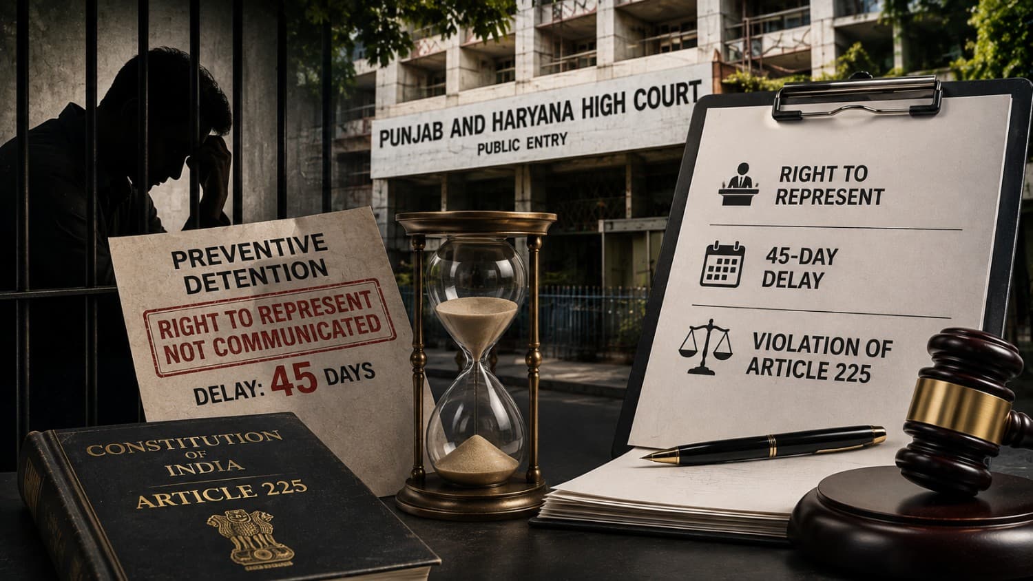 Punjab and Haryana High Court Quashes Preventive Detention Over 45-Day Delay in Informing Detenue of Right to Represent to Centre