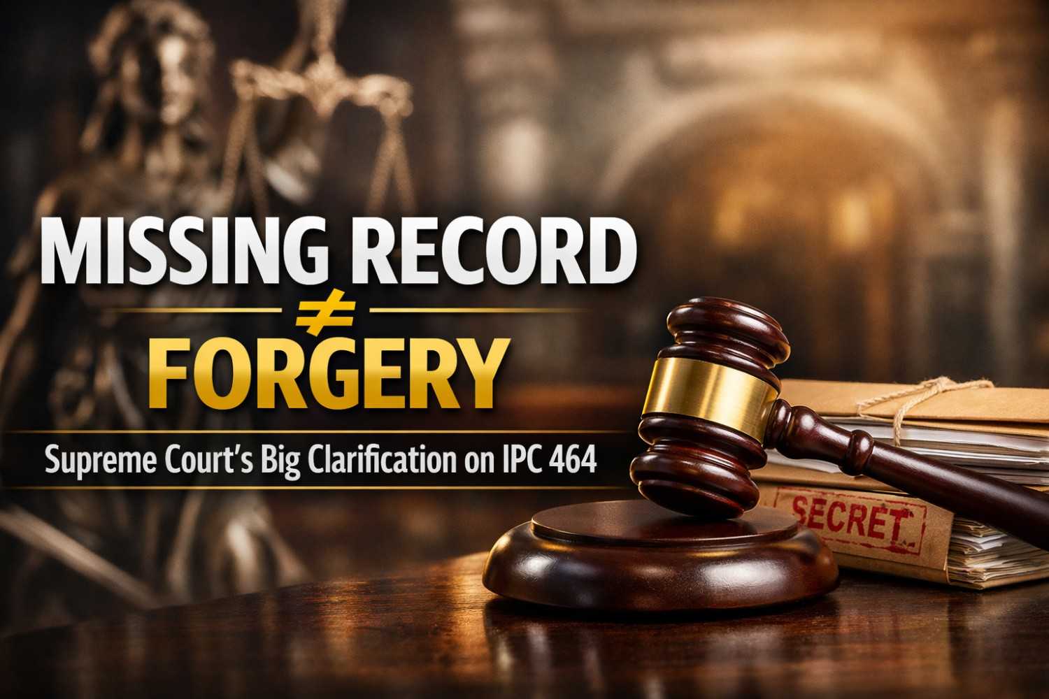 Document Not Traceable in Public Records? It Doesn't Automatically Mean It's Forged: Supreme Court on Section 464 IPC