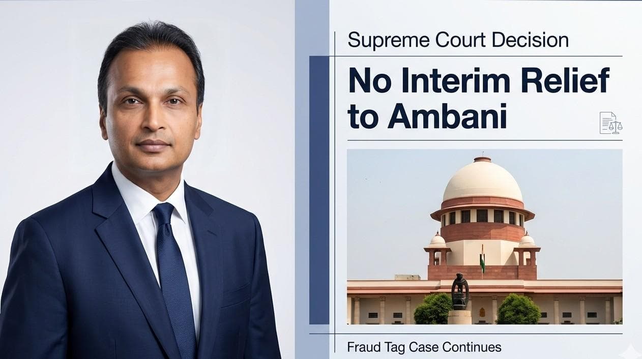 SC Denies Relief to Anil Ambani in Bank Fraud Case