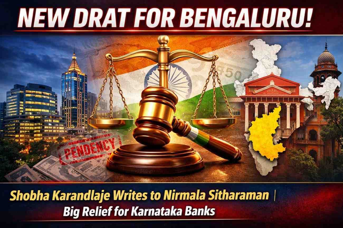 Shobha Karandlaje Urges FM to Set Up DRAT in Bengaluru