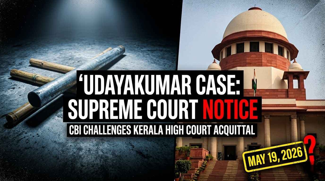 SC Issues Notice in CBI Appeal Against Acquittal in Udayakumar Case
