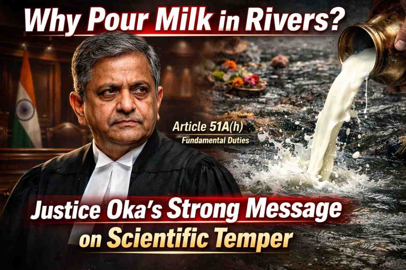 Justice AS Oka: Scientific Temper Would Prevent Wasting Milk in Rivers